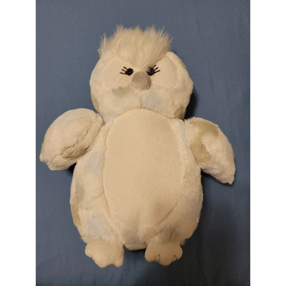 Little Giraffe Love Owl Plush White Blue Gray Dots Stuffed Animal 12